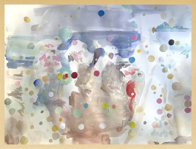 Beach scene (from memory)  by Hannah Dean for Artfully Walls