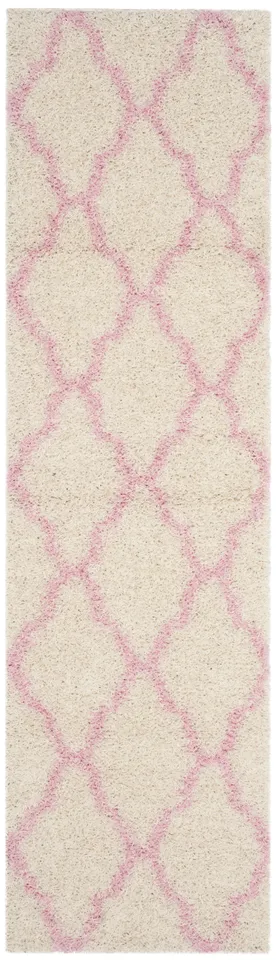 Arlo Home Woven Area Rug, SGD257P, Ivory/Light Pink,  2' 3" X 8'