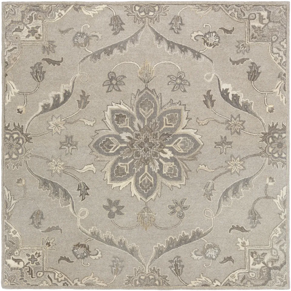 Caesar Beige Indoor 4' x 4' Handmade Rug