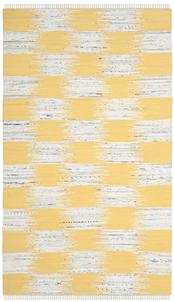 Arlo Home Hand Woven Area Rug, MTK721A, Yellow/Multi,  4' X 6'