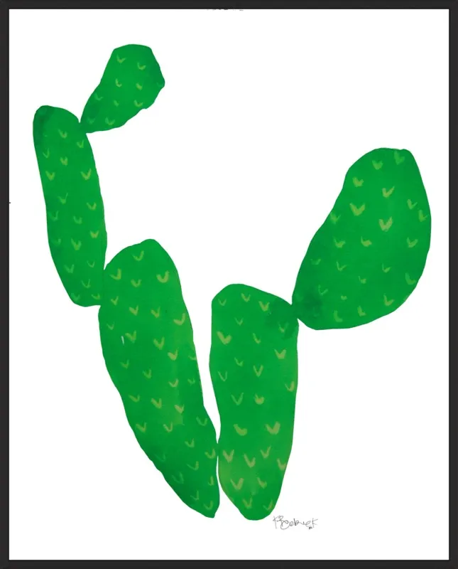 Green Cacti by Kate Roebuck for Artfully Walls