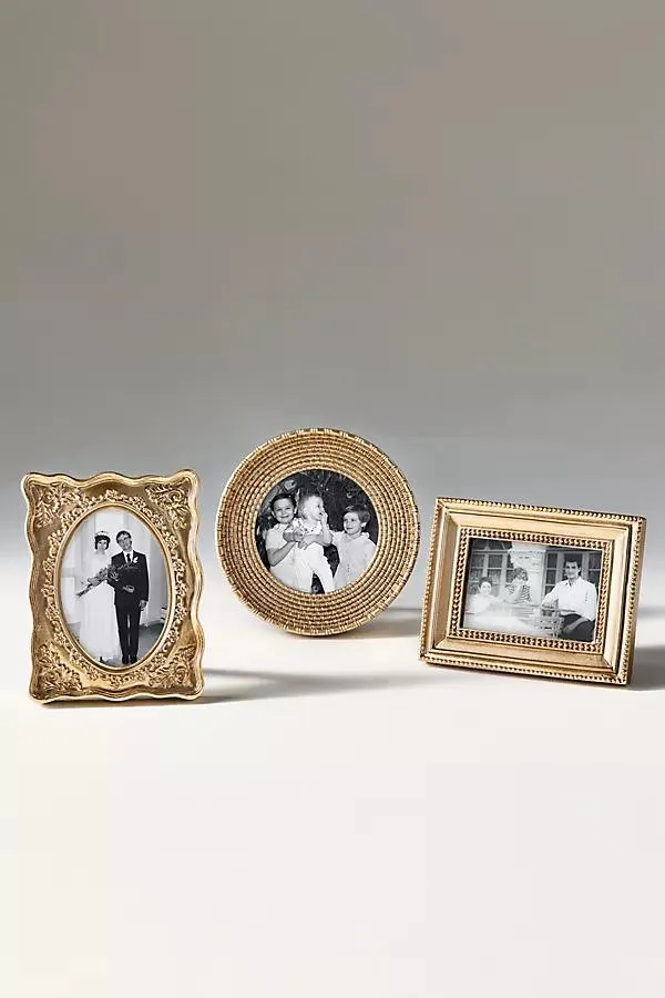 Mini Gold Frames, Set of 3