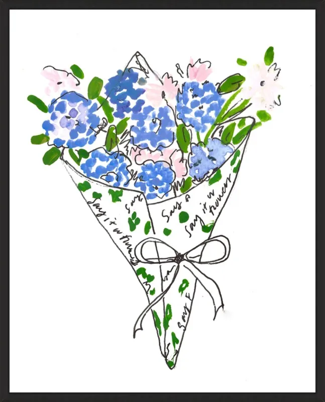 Bodega Flowers in Blue by Larsen McDowell for Artfully Walls