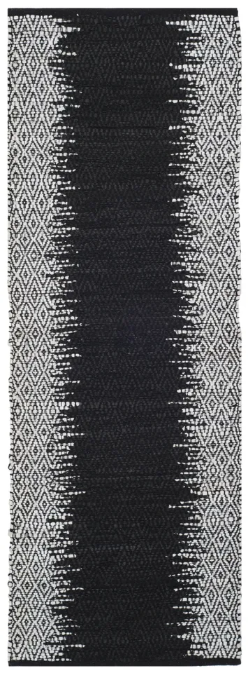 Arlo Home Hand Woven Area Rug, VTL389C, Light Grey/Black,  2' 3" X 6'