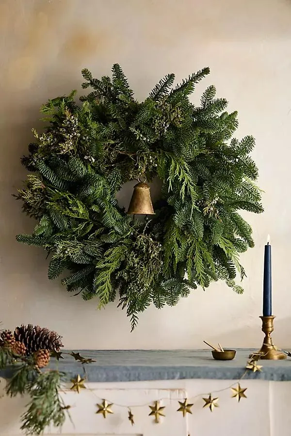 Fresh Evergreen Bell Wreath
