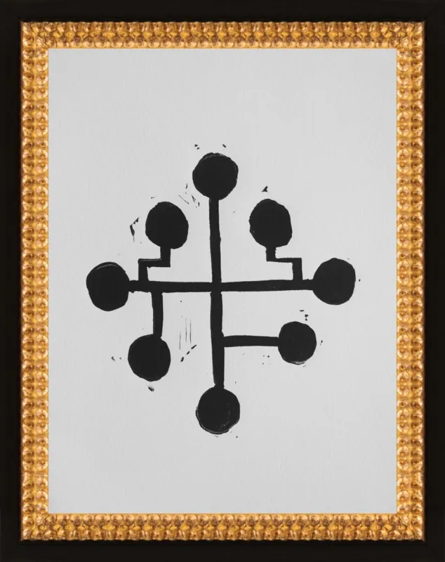Geometric Midcentury Atomic Print by Stacy Rajab for Artfully Walls