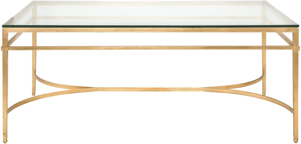 Abelard Glass Cocktail Table - Gold - Safavieh