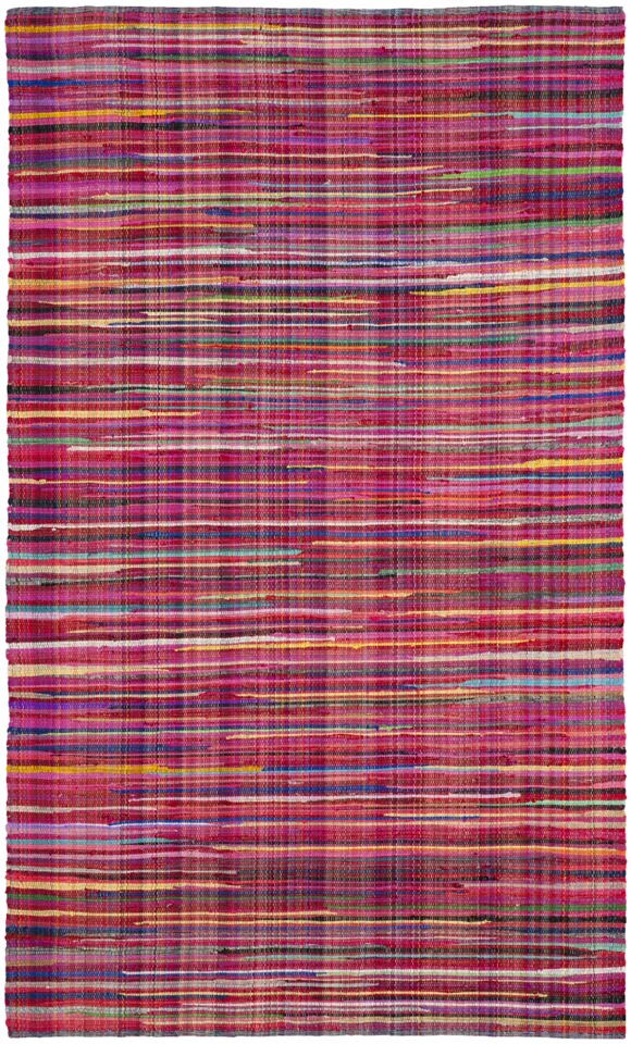 Arlo Home Hand Woven Area Rug, RAR240D, Red/Multi,  5' X 8'
