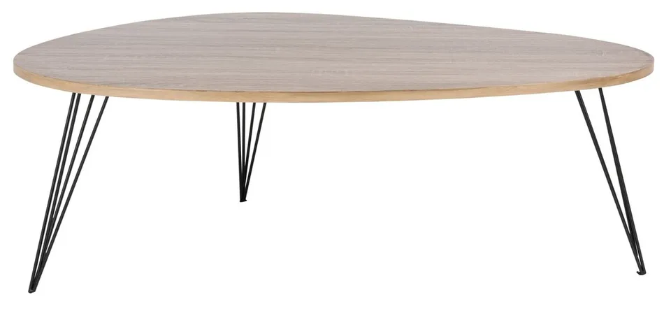 Wynton Retro Mid Century Wood Coffee Table - Oak/Black