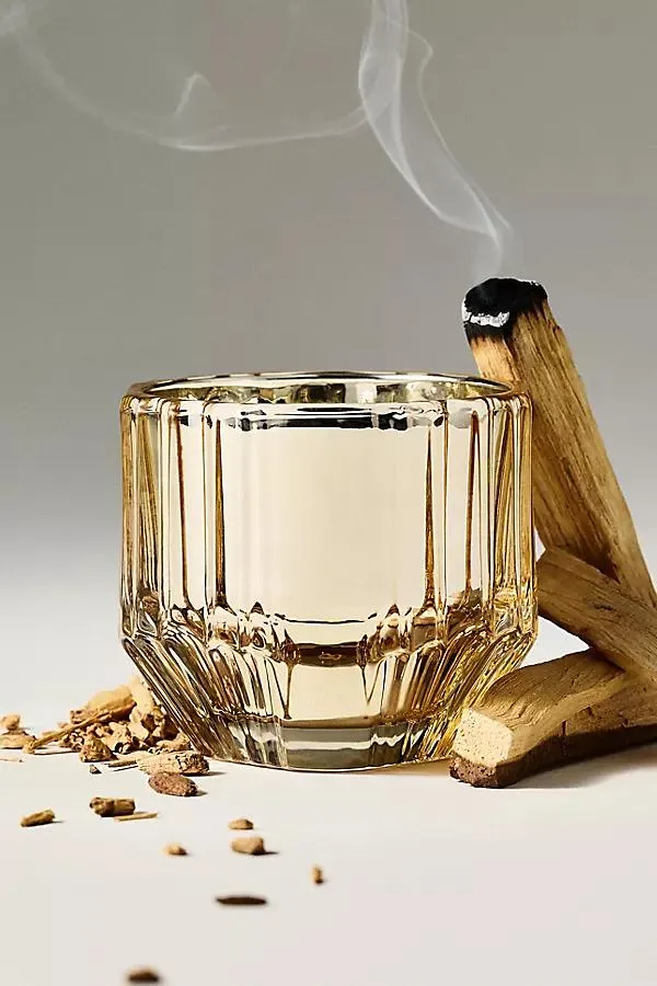 Sabina Woody Palo Santo & Tonka Glass Candle