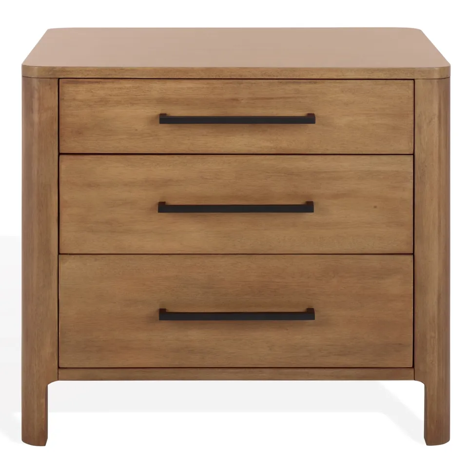 Abbiava 3 Dr Wood Nightstand - Natural