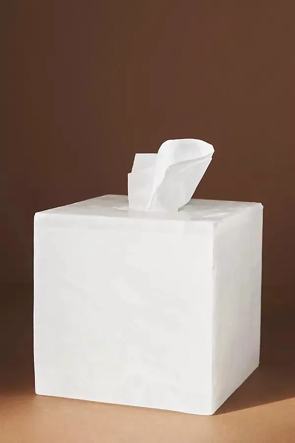 Alabaster Bath Tissue Box Holder