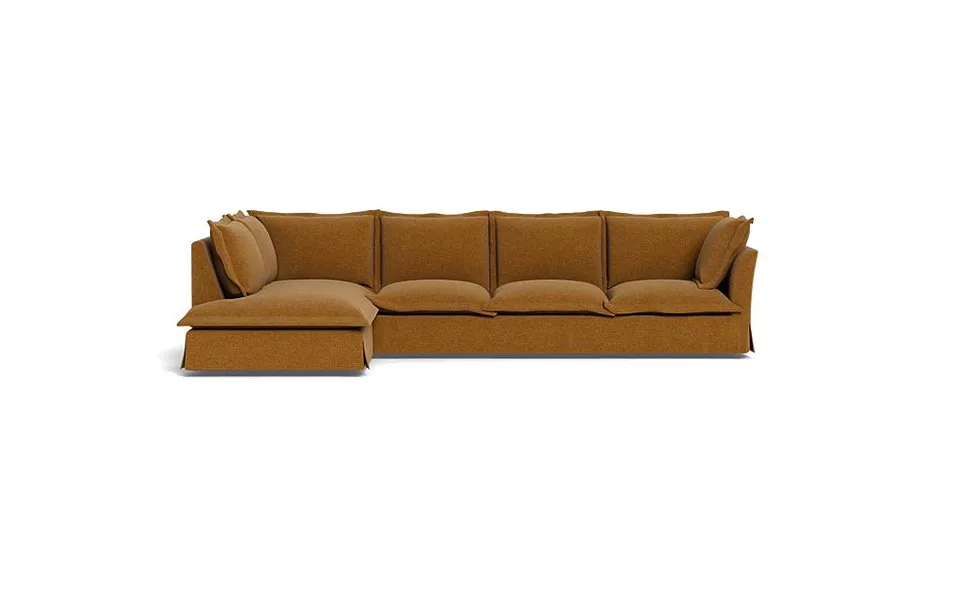 Skylar Slipcovered 4-Seat Left Bumper Sectional