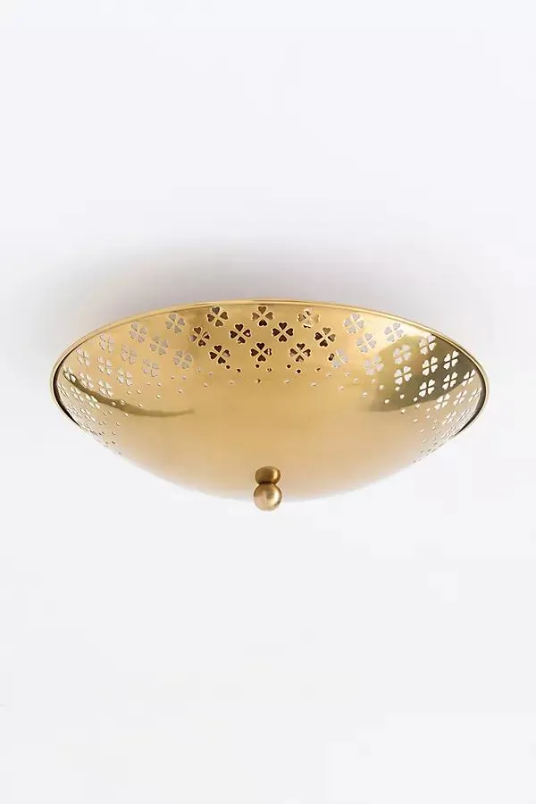 Amilia Brass Perforated Flush Mount