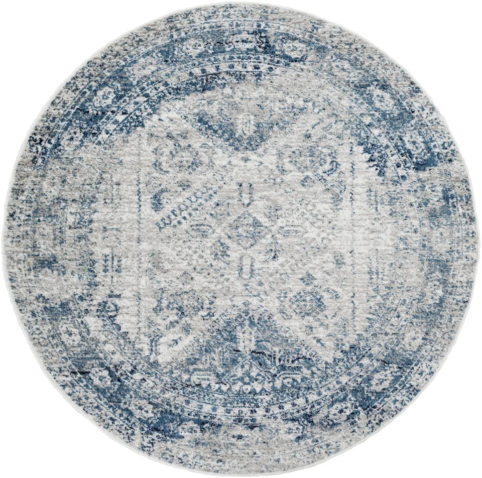 Monte Carlo Gray Indoor 5'3" x 5'3" Machine Woven Rug