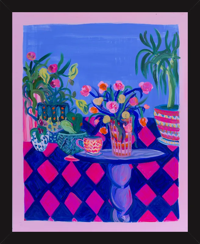 Pots and Plants painting by Davina Shefet for Artfully Walls