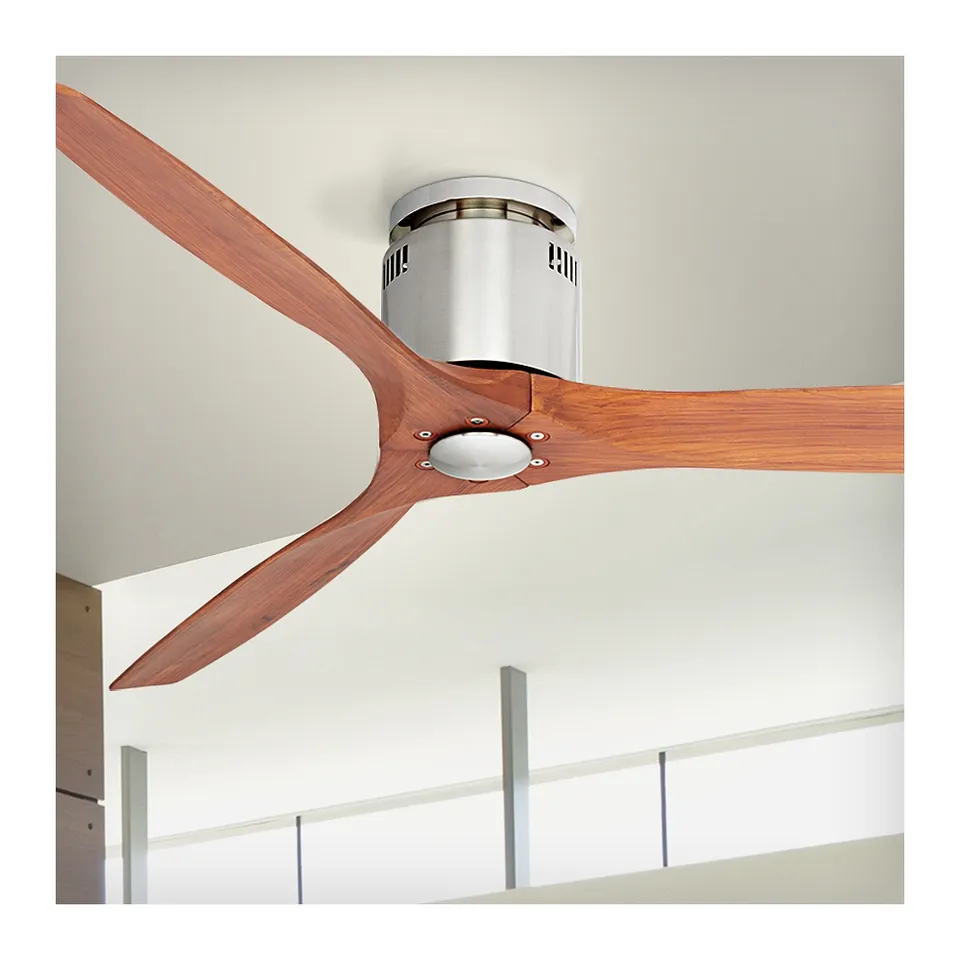 52" Casa Windspun Walnut Nickel DC Hugger Ceiling Fan with Remote