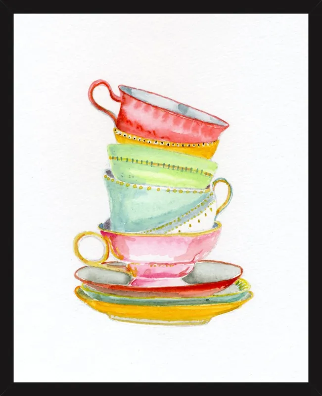 Teacups by Miri Eshet for Artfully Walls