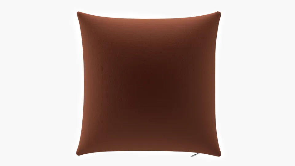 Throw Pillow 16", Rust Performance Velvet, 16" x 16"