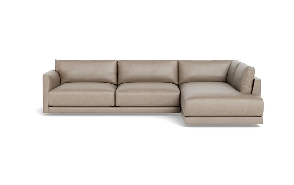 Lukas 3-Seat Leather Right Bumper Sectional