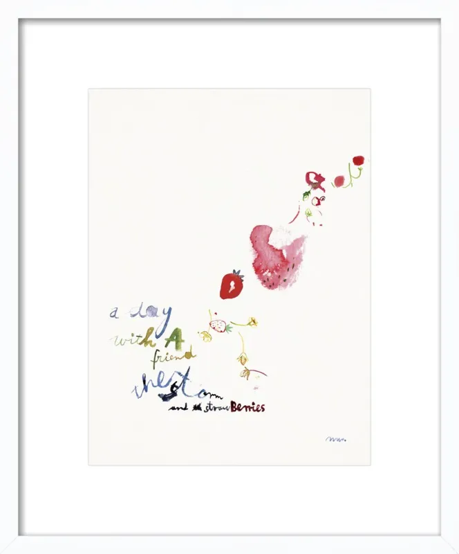 Strawberry Summer Storm by META WRABER for Artfully Walls