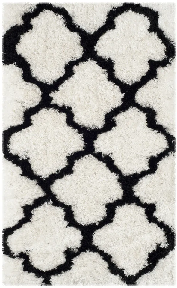 Arlo Home Hand Tufted Area Rug, BSG319C, Ivory/Black,  2' 3" X 4'