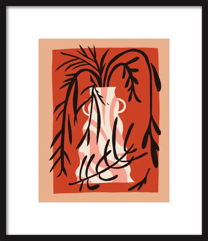 vase in rust by Erin Wallace for Artfully Walls