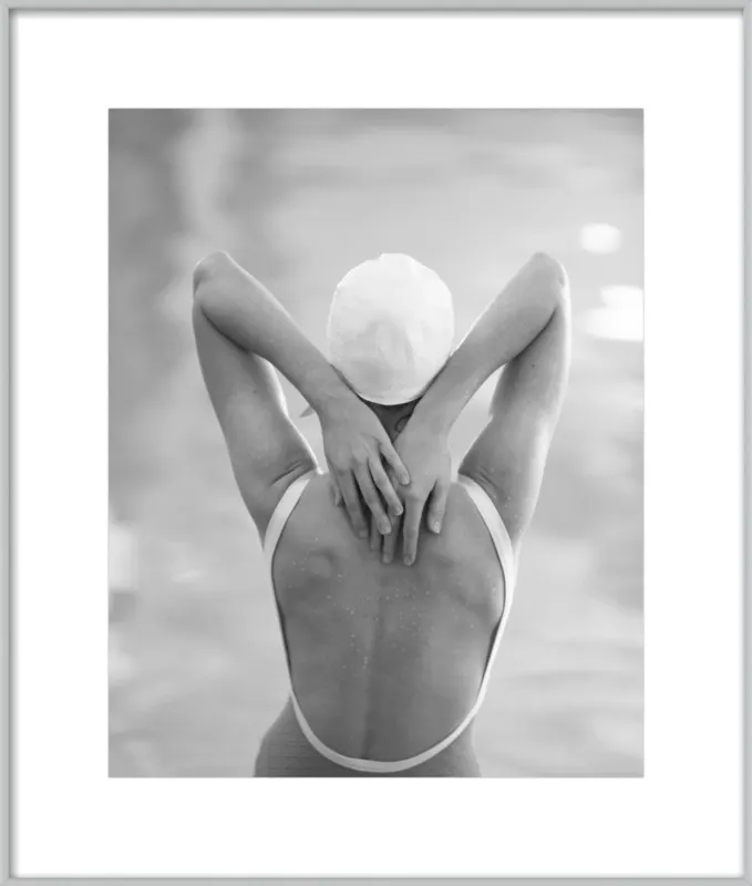 The Swimmer with a white  cap by Lucy Snowe for Artfully Walls