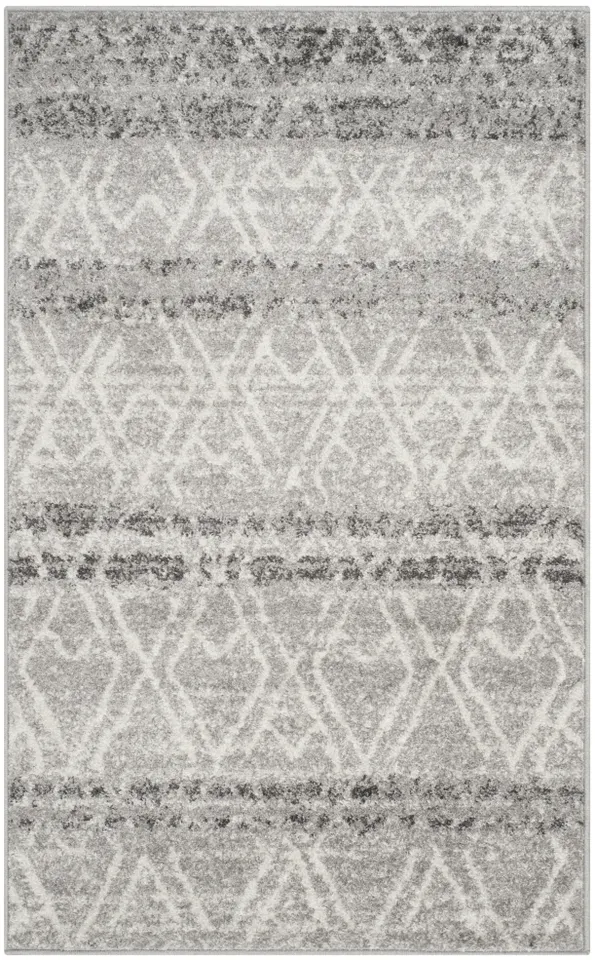 Arlo Home Woven Area Rug, ADR124B, Silver/Ivory,  3' X 5'