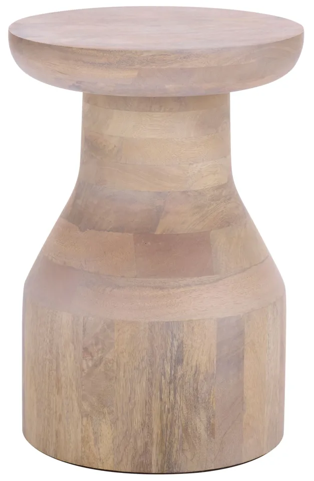 Nestor Round Accent Table - White Washed