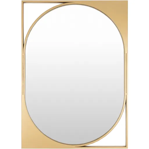 Bauhaus Gold 36"H x 26"W x 1"D Accent Mirror