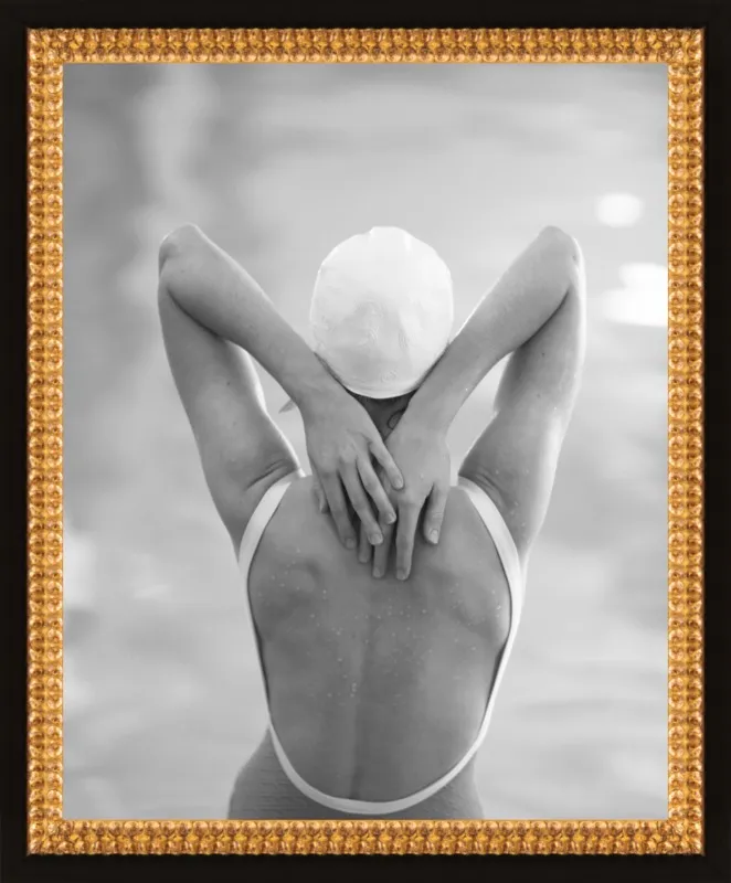 The Swimmer with a white  cap by Lucy Snowe for Artfully Walls