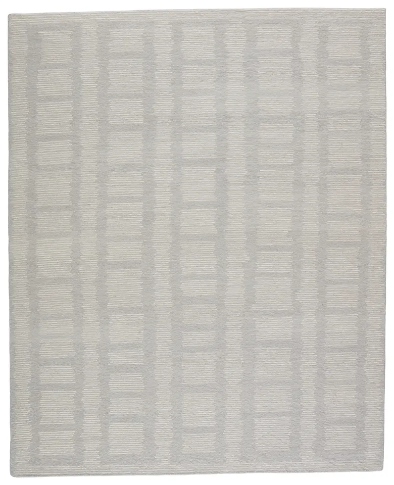 Draymond Hand-Knotted Tribal Light Gray/ Cream Area Rug (6'X9')