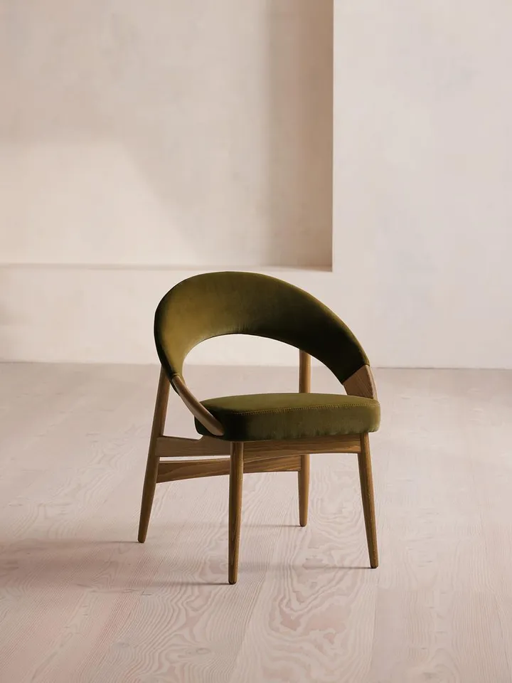 Lachlan Dining Chair, Olive Velvet US
