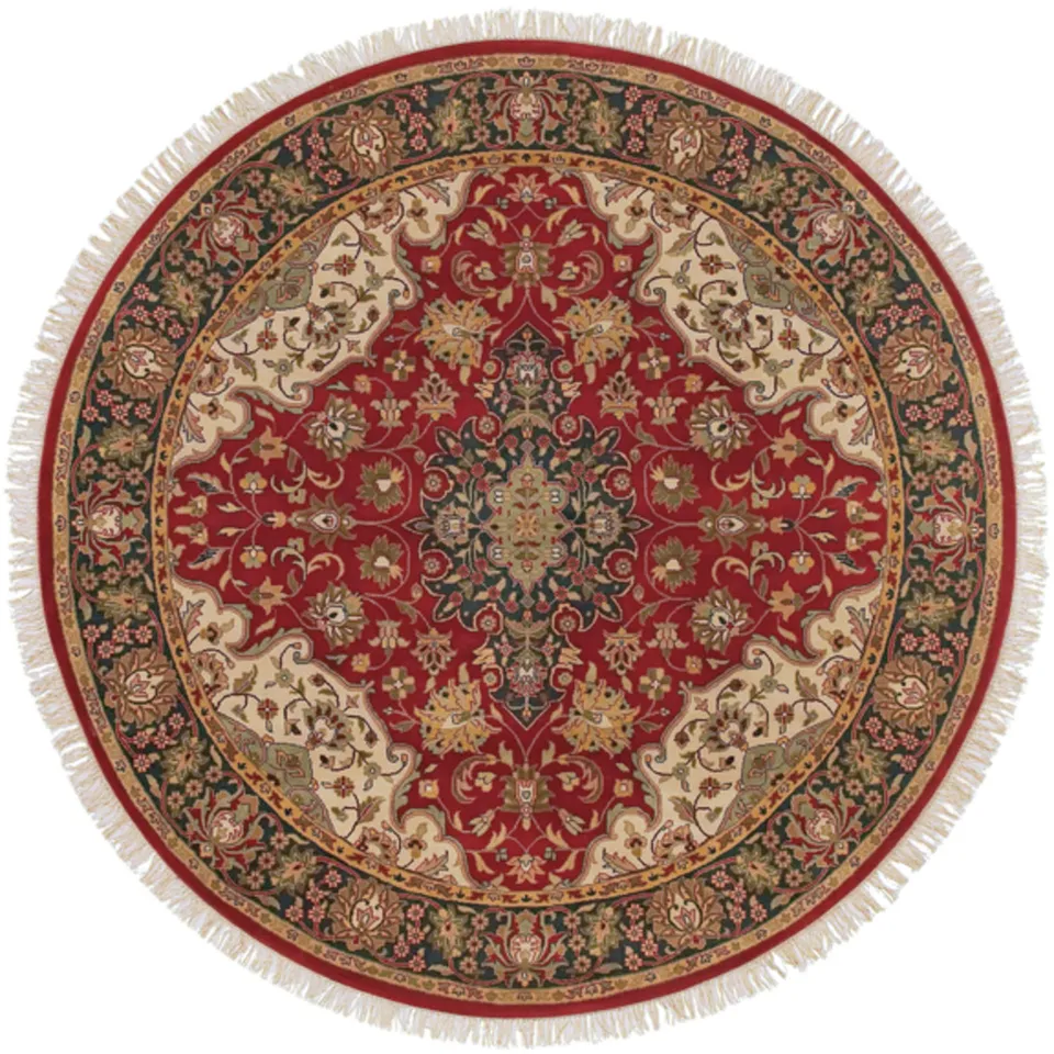 Taj Mahal Brown Indoor 8' x 8' Handmade Rug