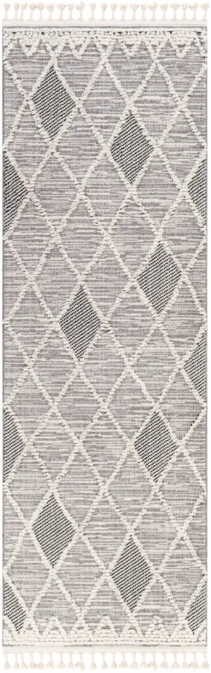 Azilal Beige Indoor 2'7" x 7'3" Machine Woven Rug