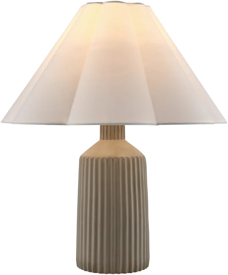 Arez  Hand Painted 22"H x 19"W x 19"D Accent Table Lamp
