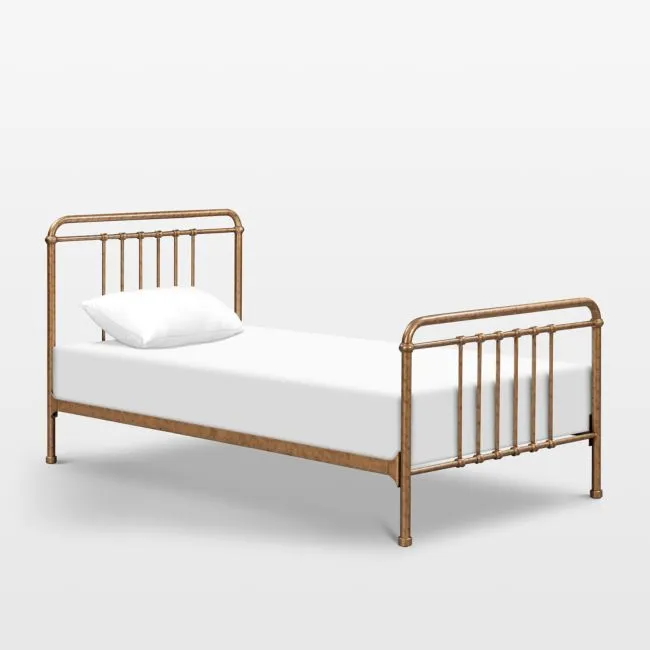 Namesake Winston Vintage Gold Iron Twin Kids Bed