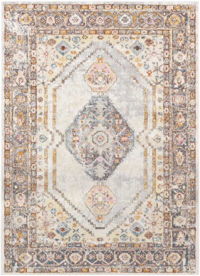 New Mexico Beige Indoor 2' x 2'11" Machine Woven Rug