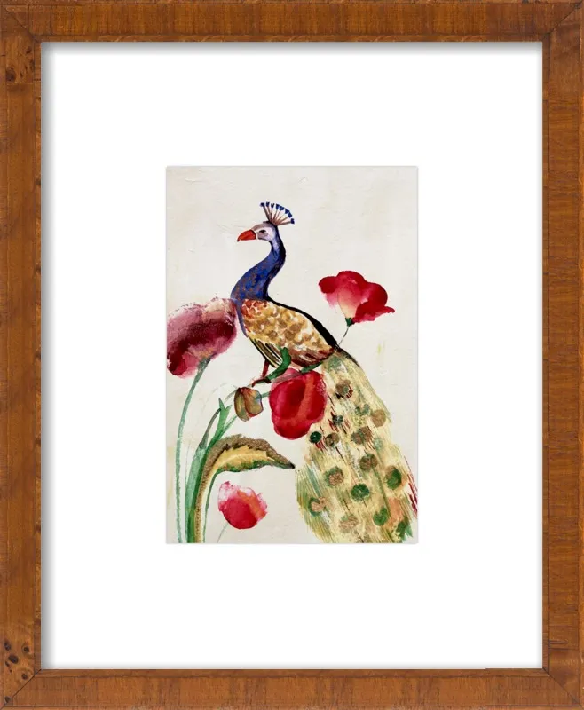 blue gold peacock by Ruti Shaashua for Artfully Walls