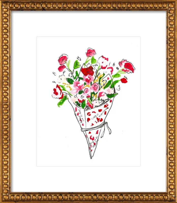 Bodega Flowers in Pink and Red by Larsen McDowell for Artfully Walls