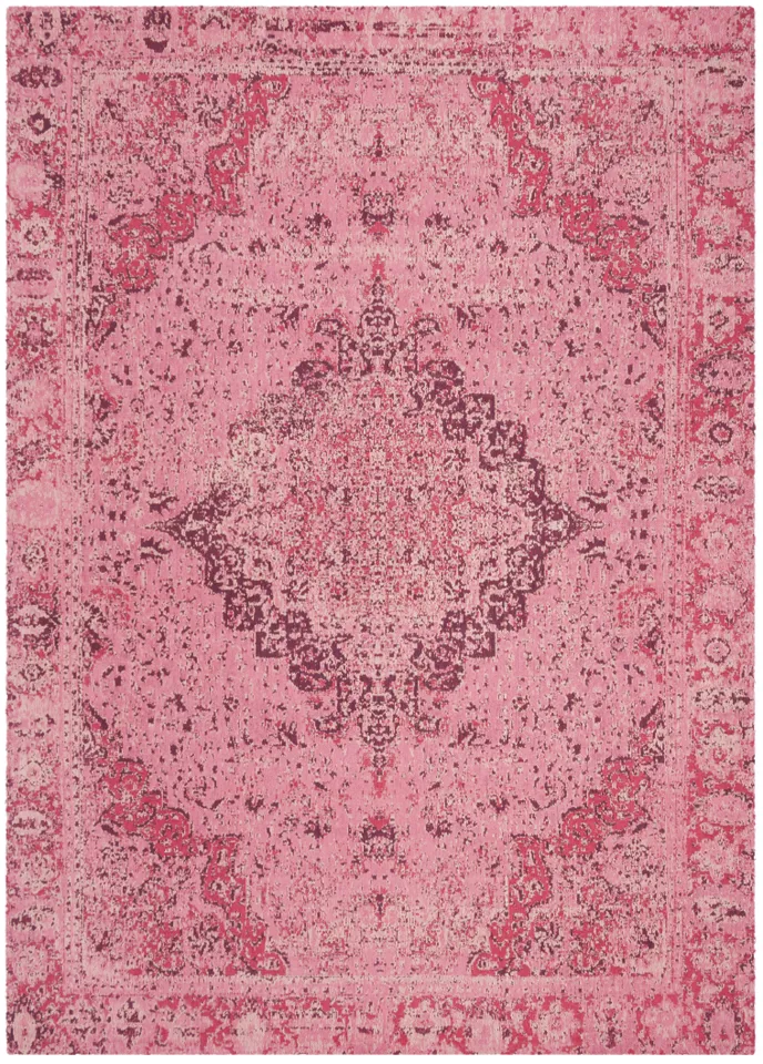 Arlo Home Woven Area Rug, CLV110R, Fuchisa,  6' X 9'