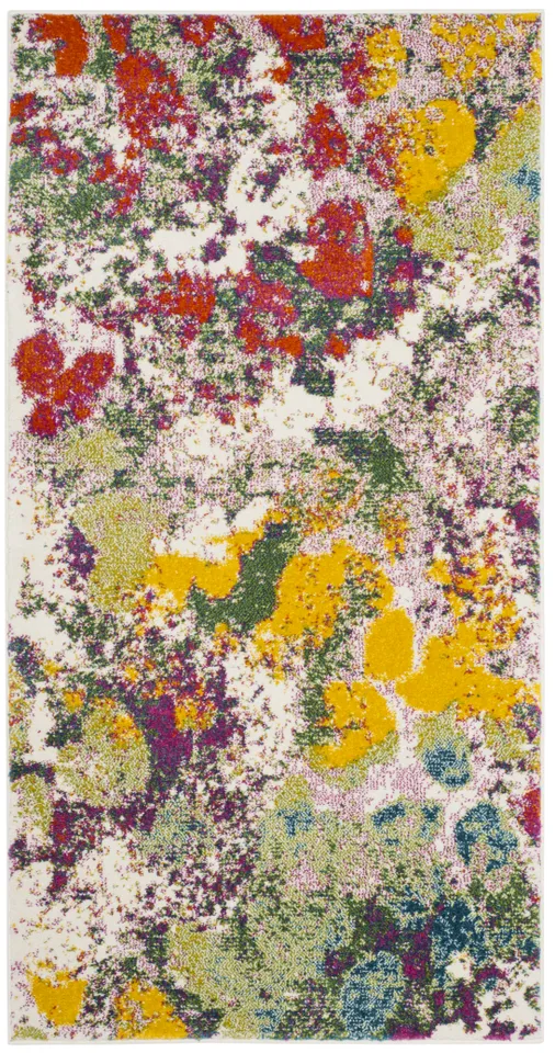 Arlo Home Woven Area Rug, WTC696E, Light Green/Rose,  2' 7" X 5'