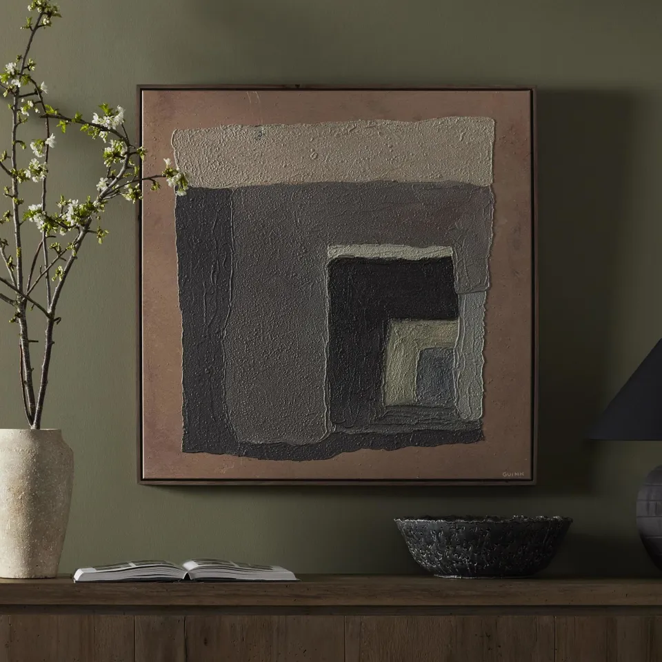 Landmarks No. 3 by Tyler Guinn - Rustic Walnut Floater
