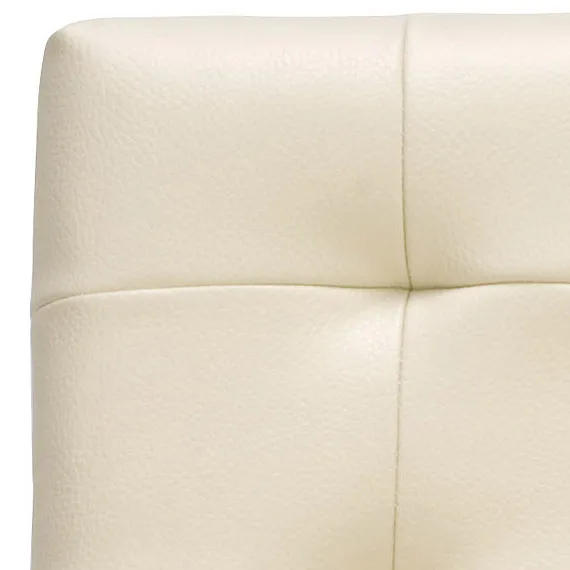Thompson 23.9" Leather Counter Stool - Cream/Cherry Mahogany