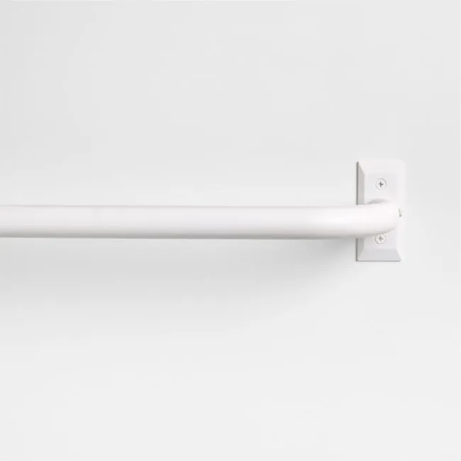 Matte White 1" Room Darkening Curtain Rod 52"-88"