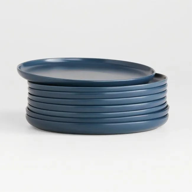 Wren Matte White Salad Plates, Set of 8