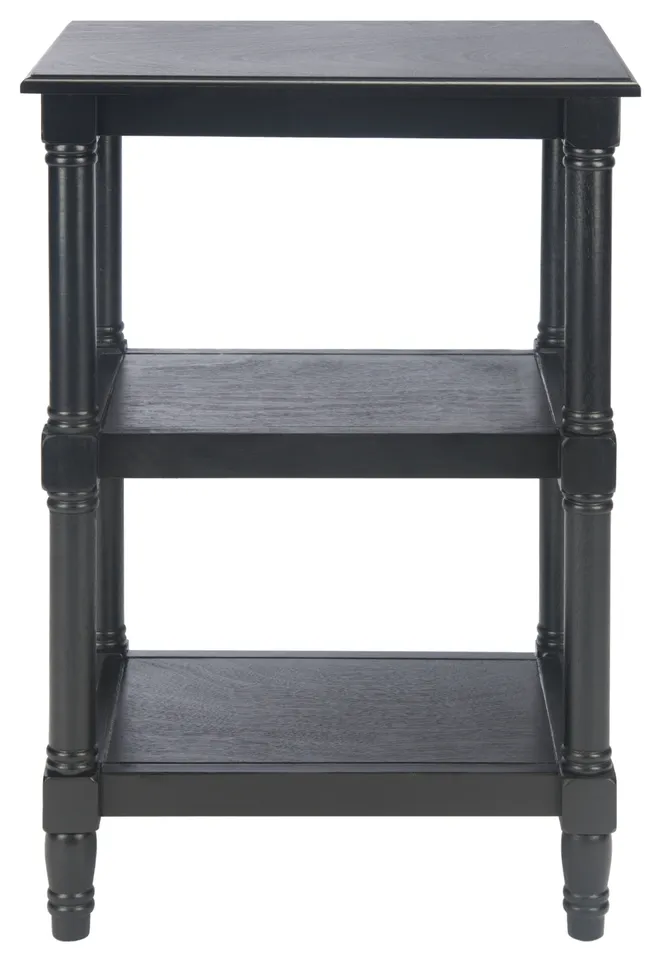 Cassie 3 Shelf Accent Table - Black