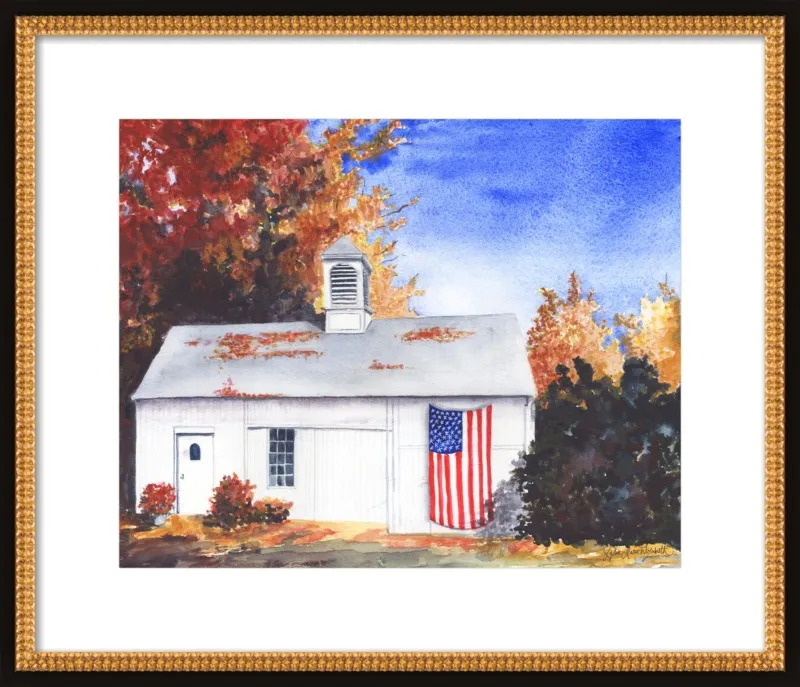 The Ross Barn in Fall by Lydia Marie Elizabeth for Artfully Walls