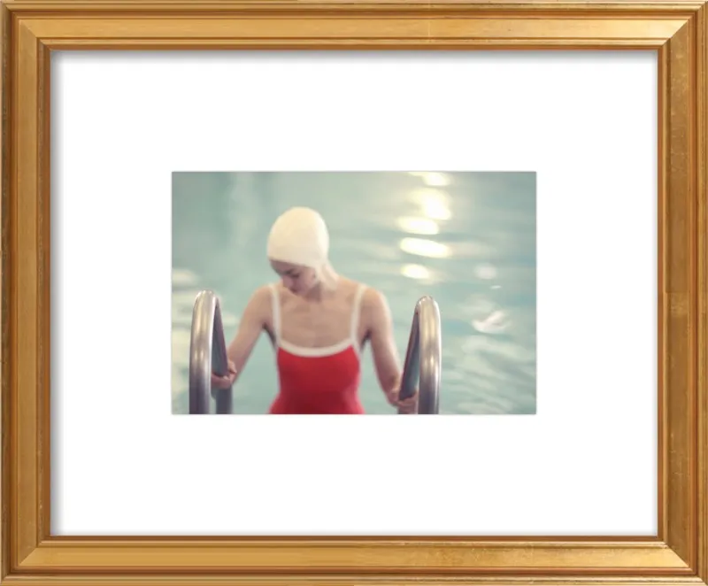 Swimmer in a Red Suit by Lucy Snowe for Artfully Walls